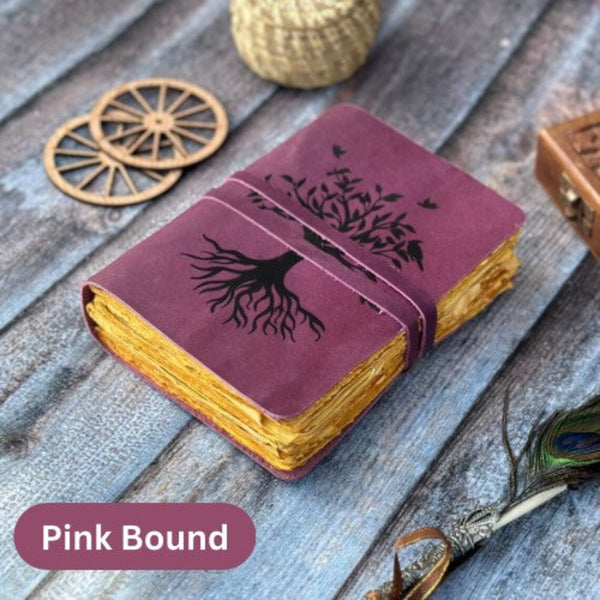 Leather Journal Notebooks Blank Spell Book of Shadows Handmade Tree Of Life Leather Journal Gifts for Men & Women