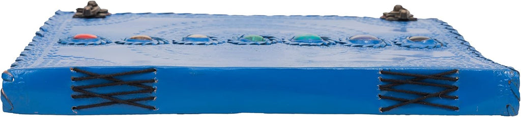 Leather Journal Notebooks Blank Poetry Sketch  Spell Book of Shadows Handmade Chakra journal with Lock Clasp Gifts for Men & Women