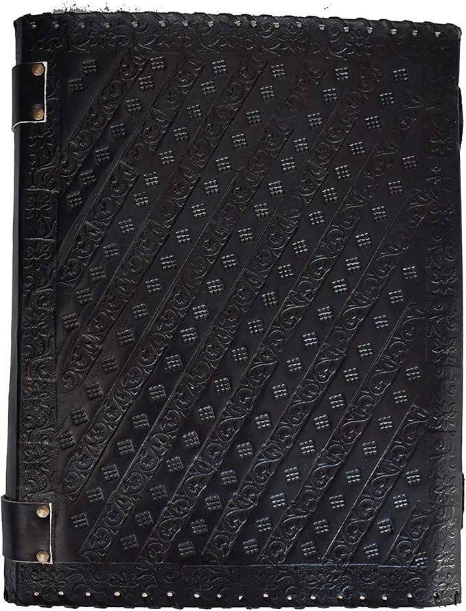 Leather Journal Notebooks Blank Poetry Sketch  Spell Book of Shadows Handmade Chakra  journal with Lock Clasp Gifts for Men & Women