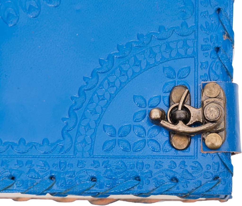 Leather Journal Notebooks Blank Poetry Sketch  Spell Book of Shadows Handmade Chakra journal with Lock Clasp Gifts for Men & Women